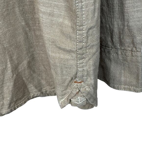 Dockers X-Large Mens Button-Up Shirt Long Sleeve Pockets Collar Wood Tan Casual - Picture 5 of 9